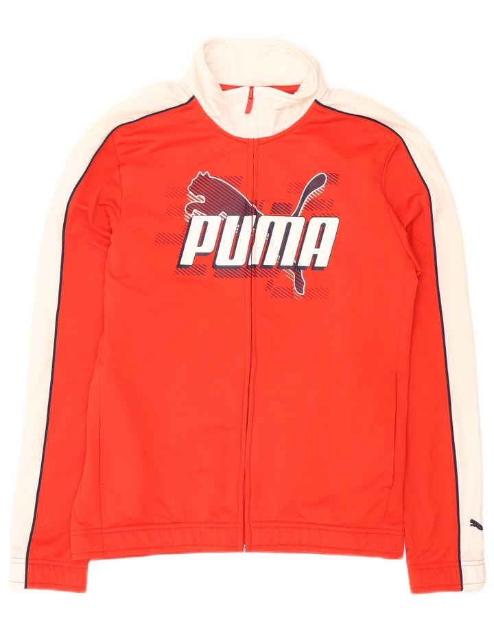 Giacca da ginnastica grafica da uomo PUMA piccola rossa in poliestere color block