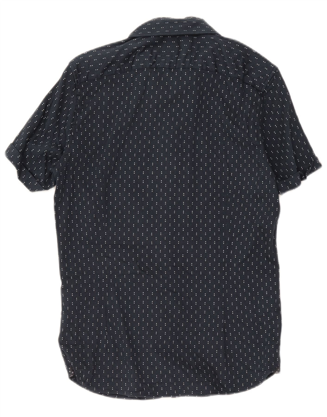 Ted Baker Camicia a maniche corte da uomo Taglia 3 Cotone geometrico blu navy medio