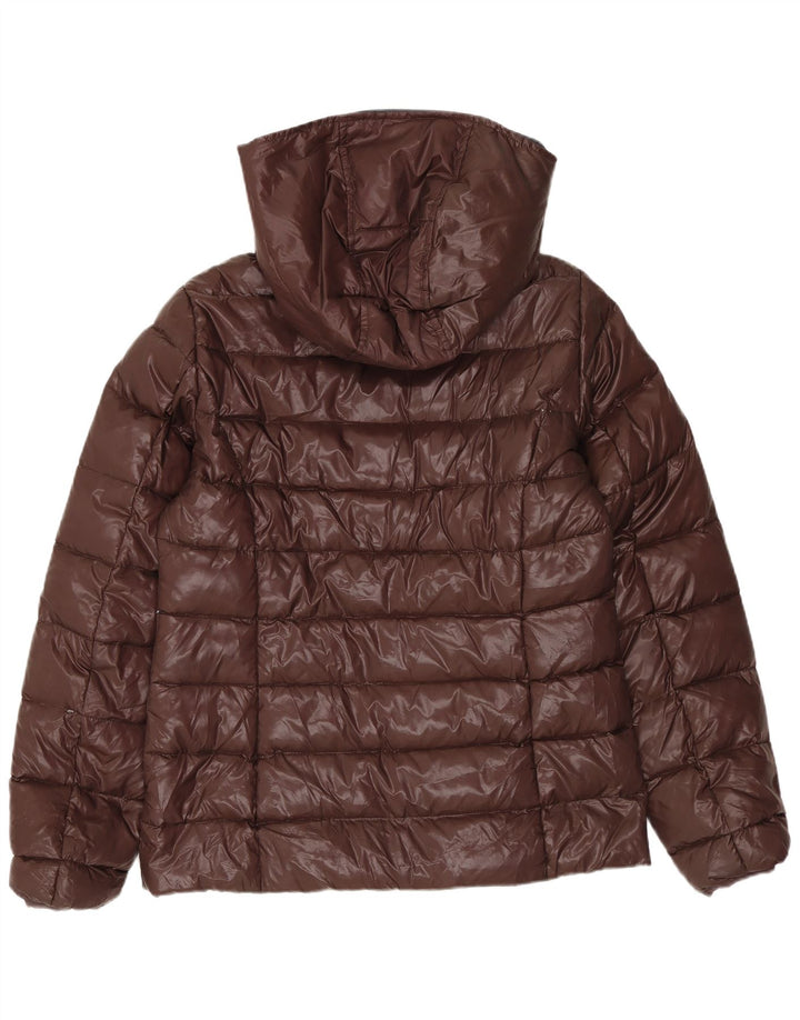 Giacca imbottita con cappuccio da donna Best Company UK 14 Nylon marrone medio
