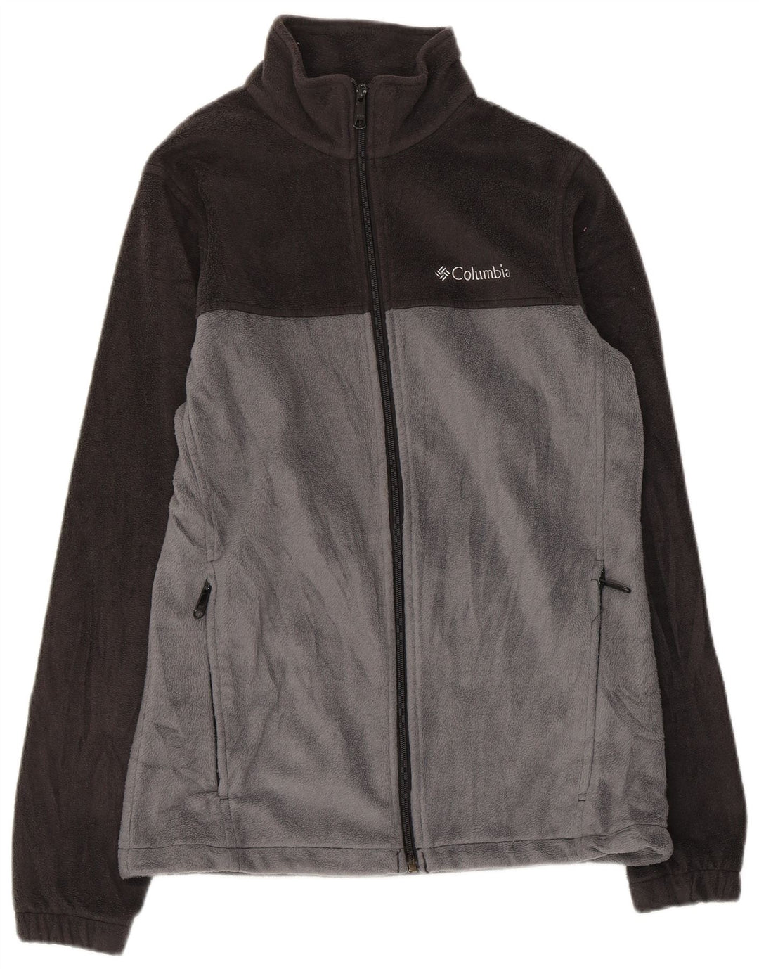 Giacca in pile da uomo COLUMBIA UK 36 Small Grigio Colourblock Poliestere