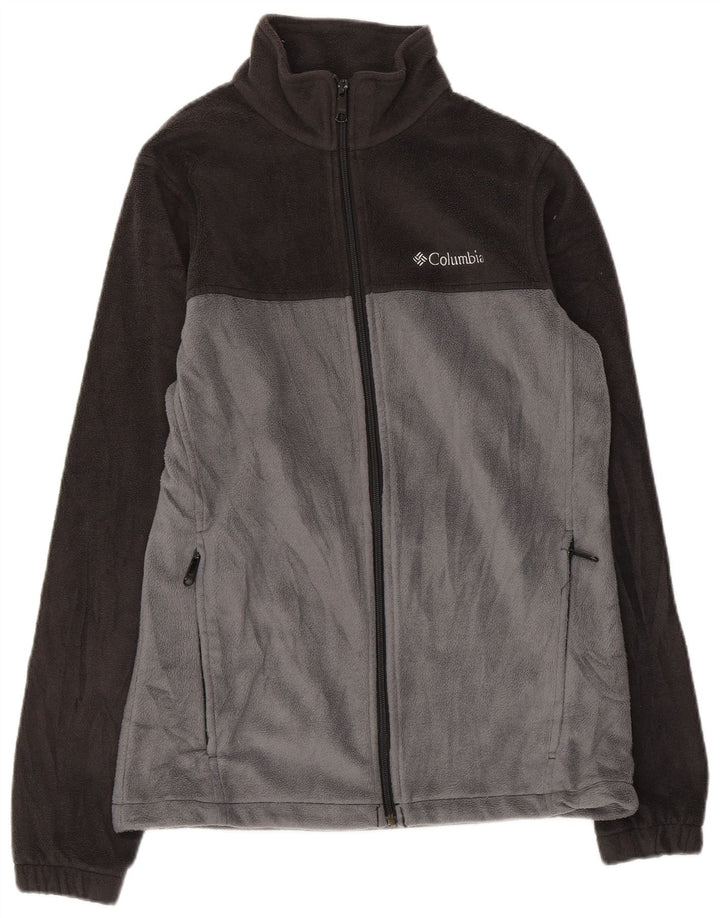 Giacca in pile da uomo COLUMBIA UK 36 Small Grigio Colourblock Poliestere