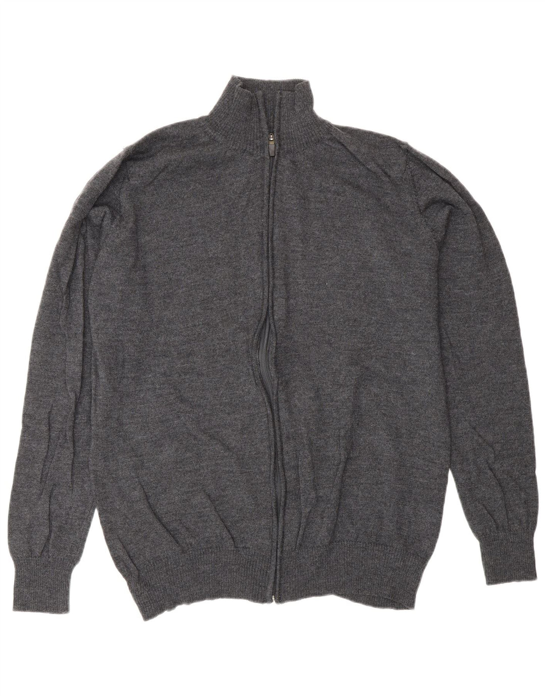 Maglione cardigan da uomo Zara XL in lana grigia