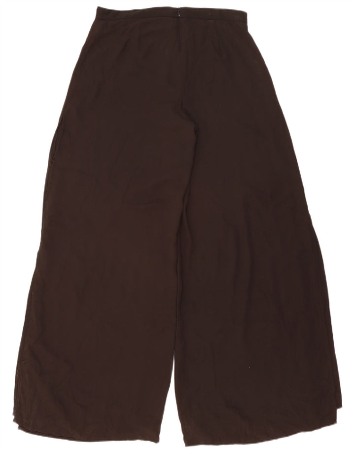 Pantaloni casual a gamba larga da donna Zara medi W30 L31 poliestere nero