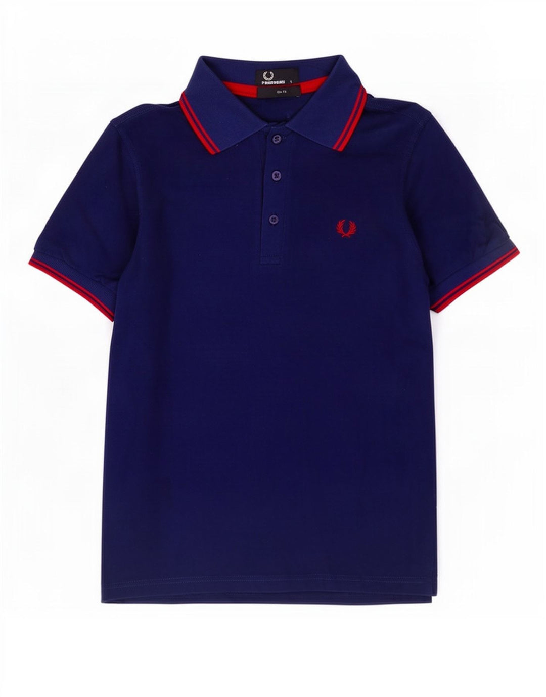 Polo da uomo slim fit Fred Perry piccola in cotone blu navy