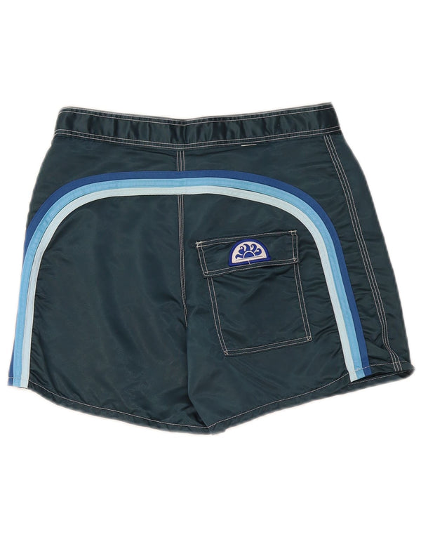 Pantaloncini da bagno da uomo Sundek piccoli in nylon a righe blu navy