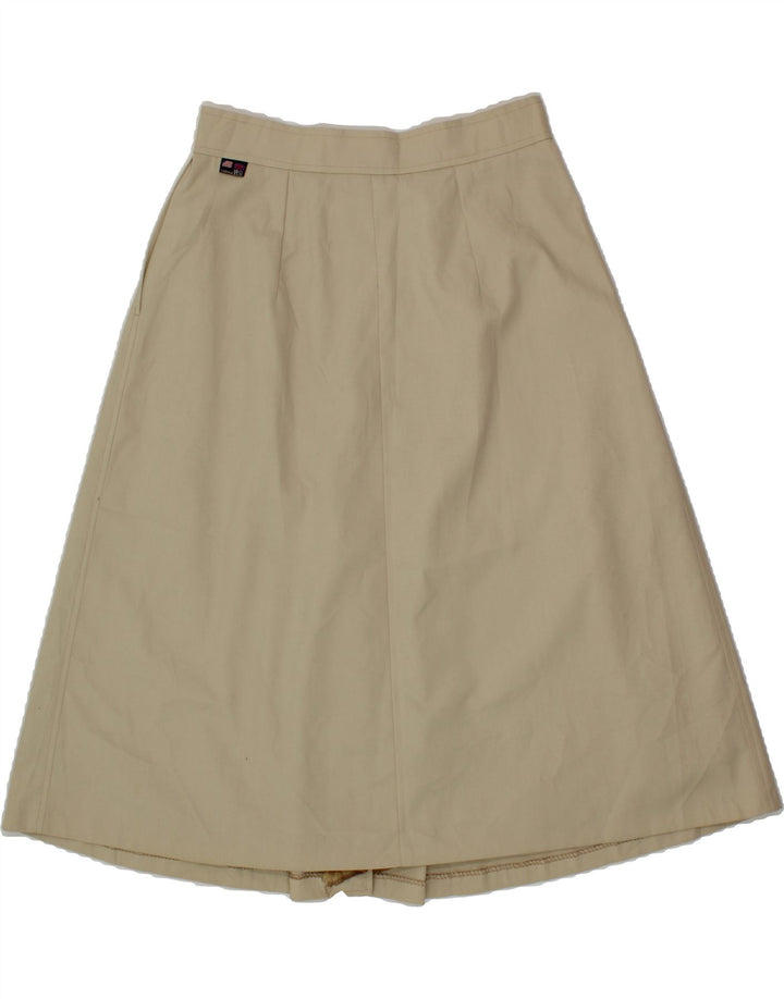 VINTAGE Womens A-Line Skirt W28 Small Beige Vintage Vintage and Second-Hand Vintage from Messina Hembry 