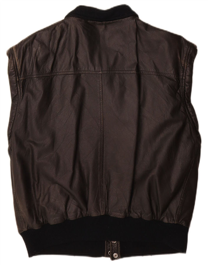 Gilet in pelle da uomo Gatto UK 38 medio nero