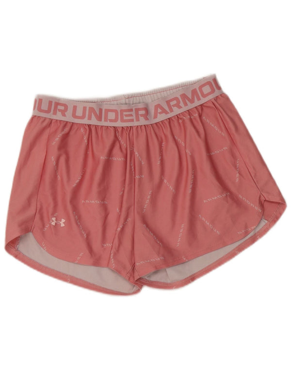 Pantaloncini sportivi Under Armour da donna con vestibilità ampia grafica UK 12 rosa medio