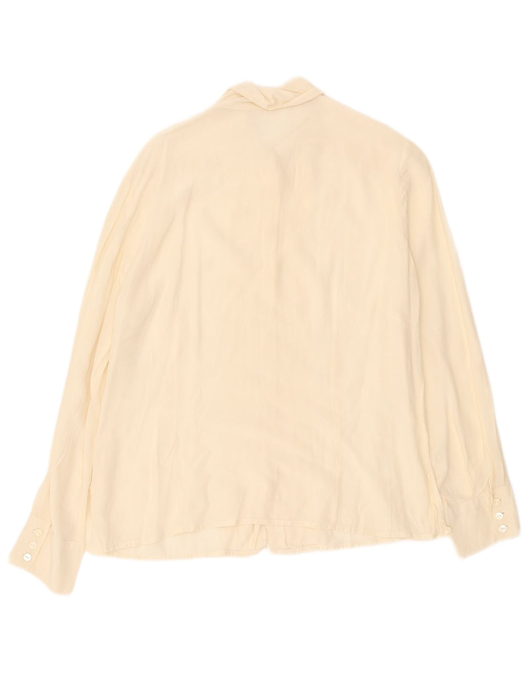 Camicia formale vintage da donna UK 16 grande bianco sporco
