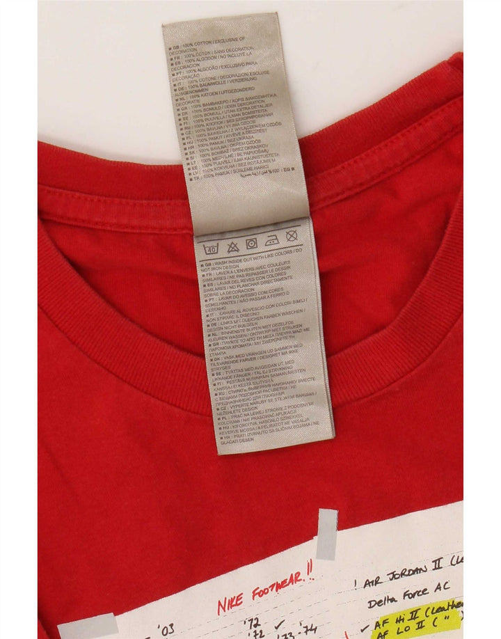 T-shirt grafica Nike Regular da uomo, grande, in cotone rosso