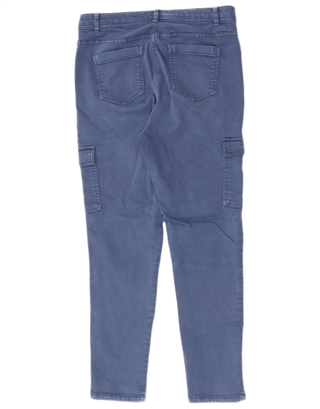 Pantaloni cargo slim da donna Marks & Spencer UK 12 medi W28 L27 cotone blu