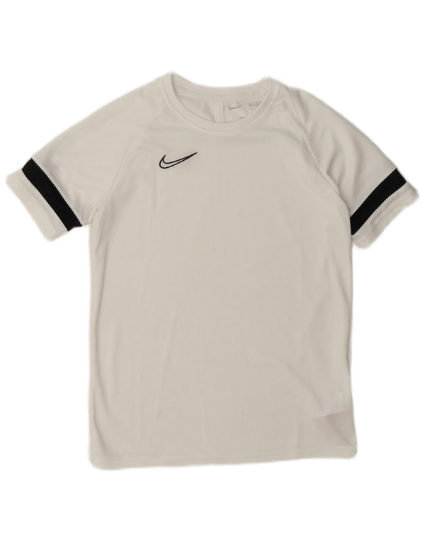 T-shirt da ragazzo Nike Dri Fit Top 13-14 anni XL Poliestere color block bianco