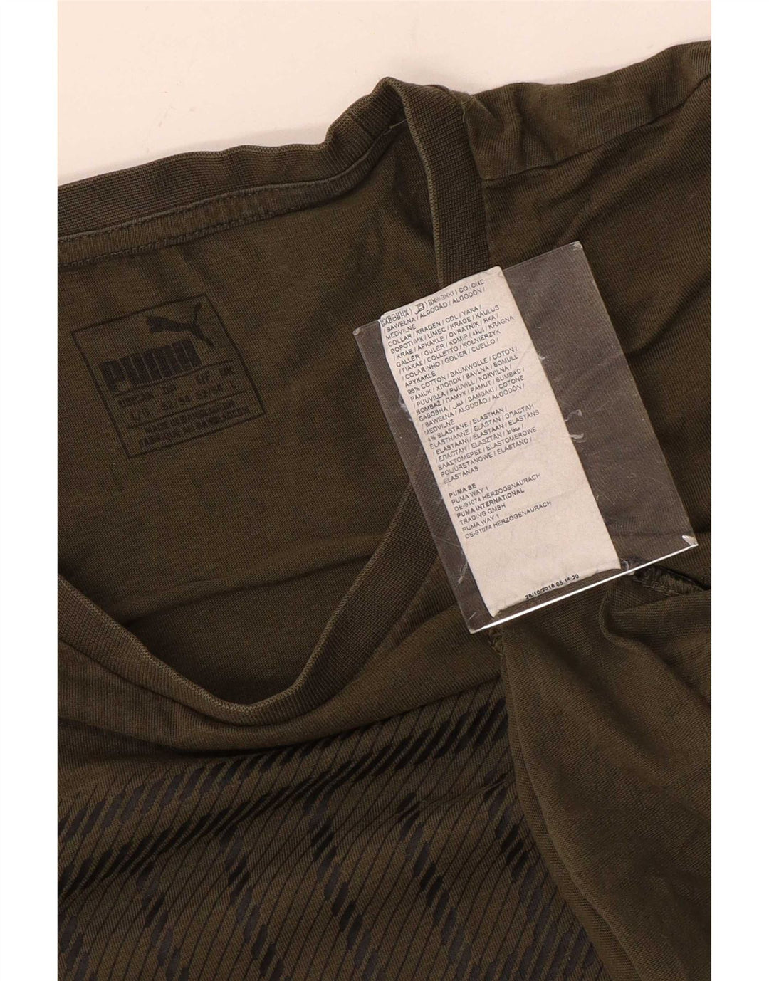 T-shirt grafica da uomo Puma Top grande in cotone verde