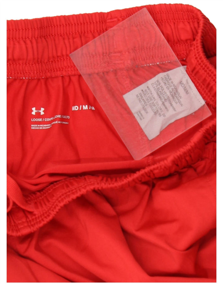 Pantaloncini sportivi da uomo UNDER ARMOUR Poliestere color block rosso medio