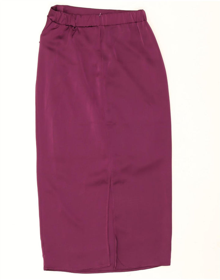 Set gonna vintage da donna a 2 bottoni XL W28 poliestere viola
