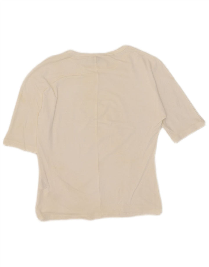 T-shirt da donna Max Mara Top UK 10 Small bianca in viscosa