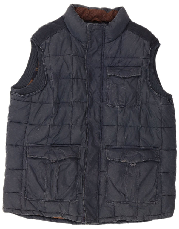 Gilet imbottito da uomo Fat Face UK 42 XL Cotone screziato blu navy