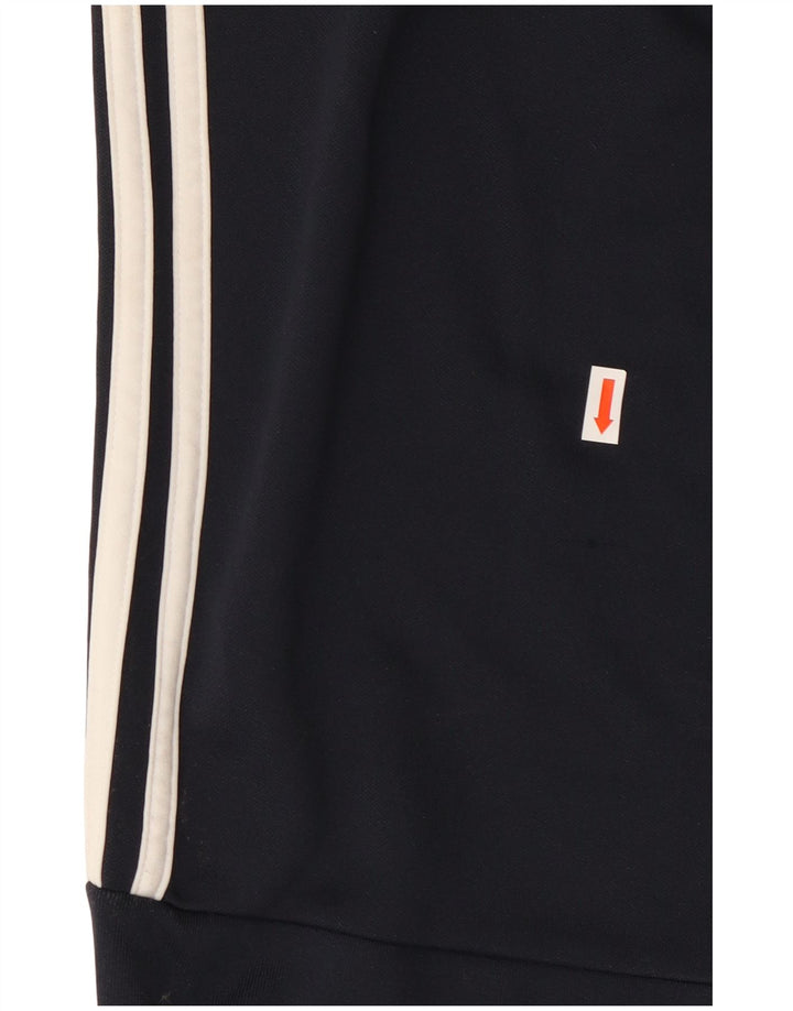 Pantaloni da tuta da uomo Adidas medi in poliestere a righe blu navy