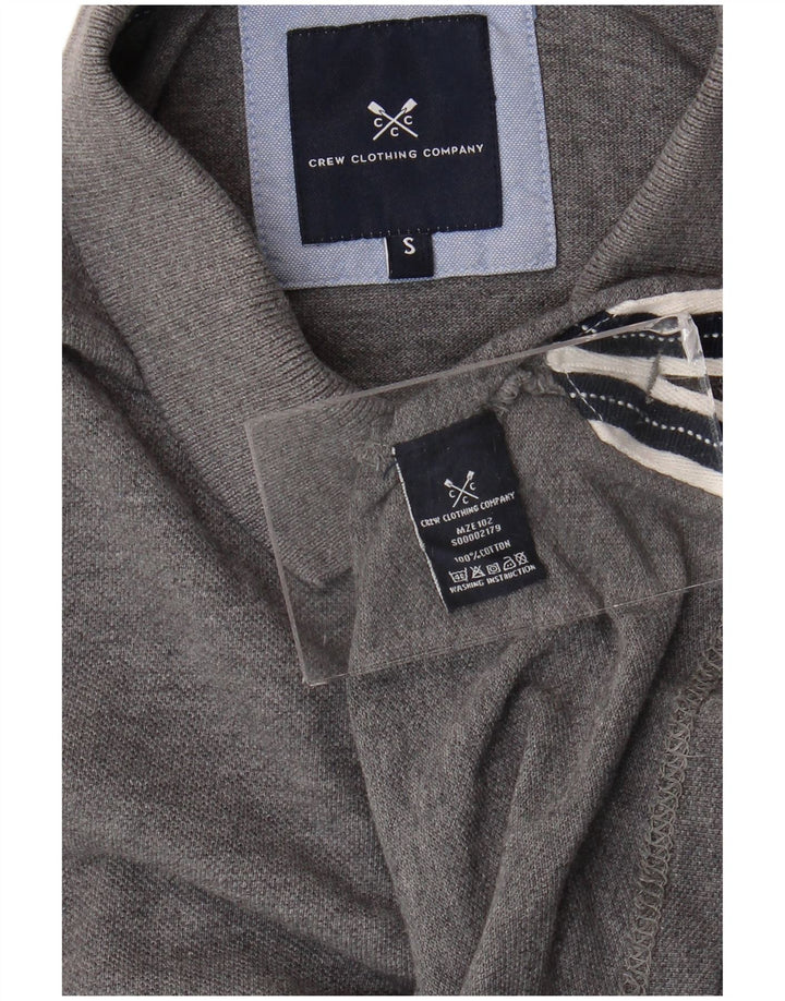 Crew Clothing Polo da uomo piccola in cotone grigio
