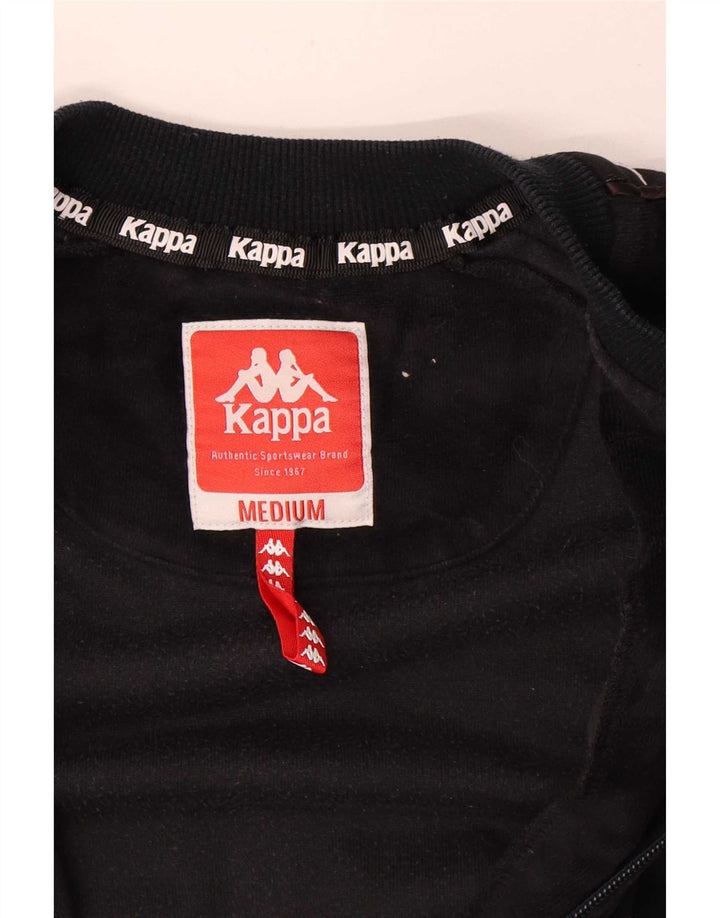 Giacca da ginnastica oversize con grafica Kappa da donna UK 14 media nera