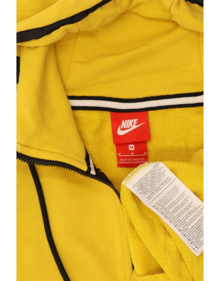 Felpa con cappuccio e zip Nike da uomo in cotone giallo medio