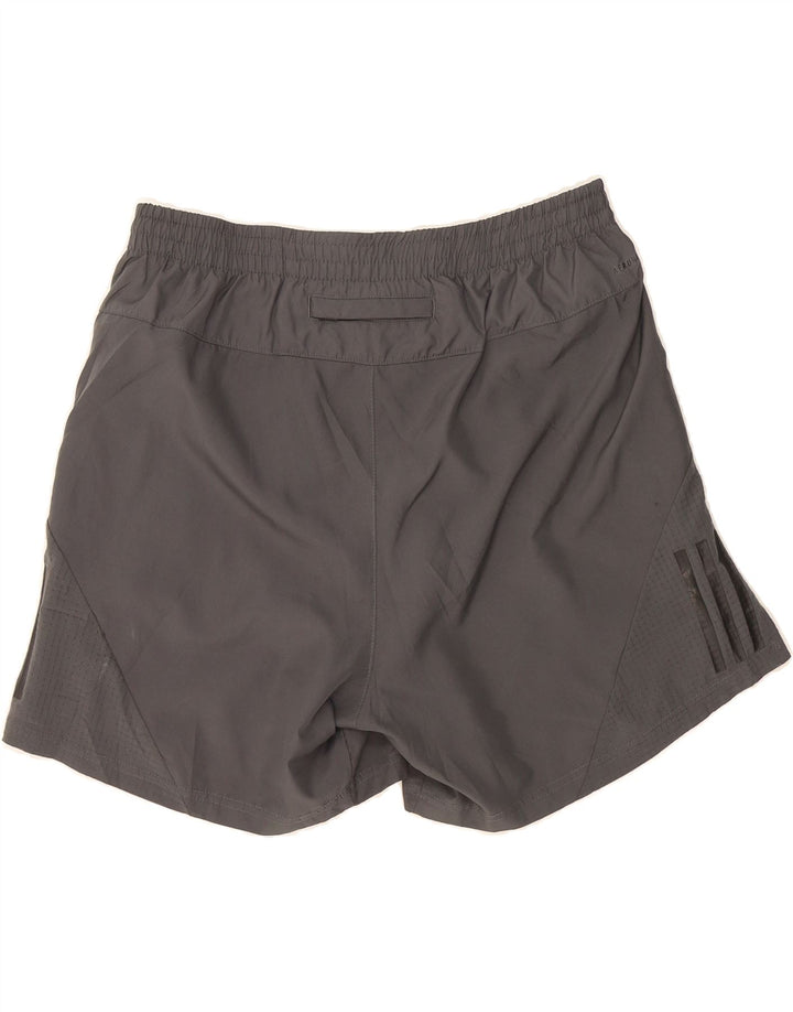 ADIDAS Womens Aeroready Sport Shorts UK 14 Large  Grey Polyester Vintage Adidas and Second-Hand Adidas from Messina Hembry 