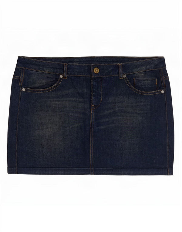 Guess Mini Gonna in Denim da Donna W32 Grande in Cotone Blu Navy