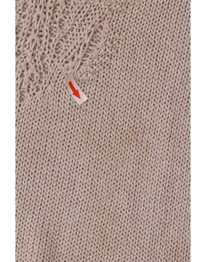 Maglione con scollo a V da donna Zara UK 14 Grigio medio