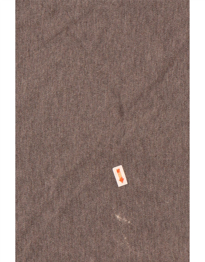 Polo da uomo a maniche lunghe Lacoste taglia 4 in cotone grigio medio