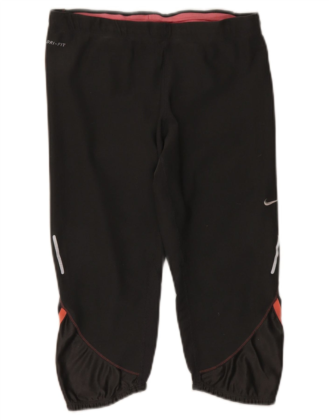 Pantaloni della tuta Nike Dri Fit Capri da donna UK 14 poliestere nero medio