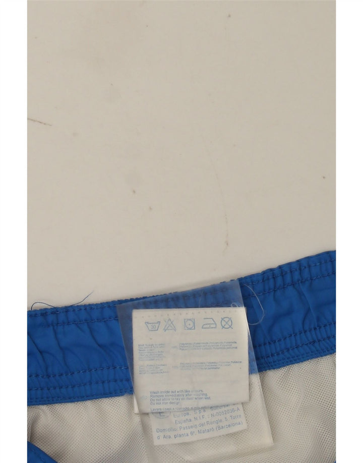 Pantaloncini da bagno grafici da uomo Champion in poliammide color block blu medio