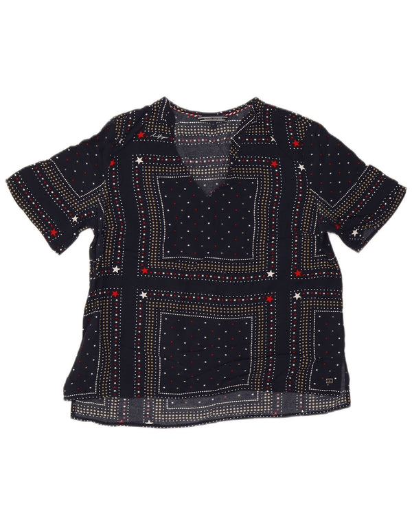 Camicetta da donna Tommy Hilfiger Top US 6 medio blu navy maculato