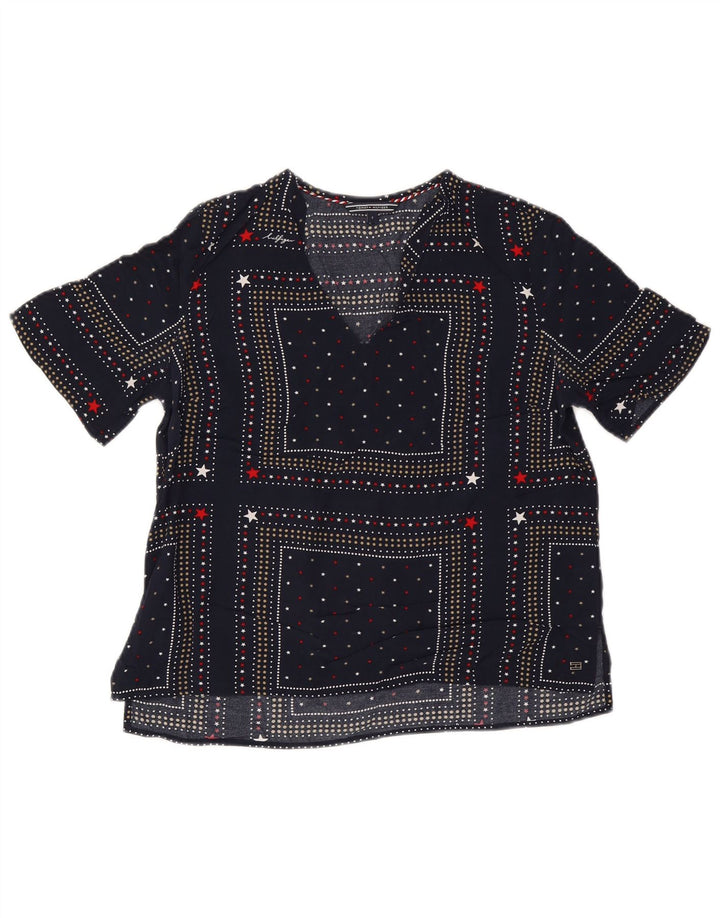 Camicetta da donna Tommy Hilfiger Top US 6 medio blu navy maculato
