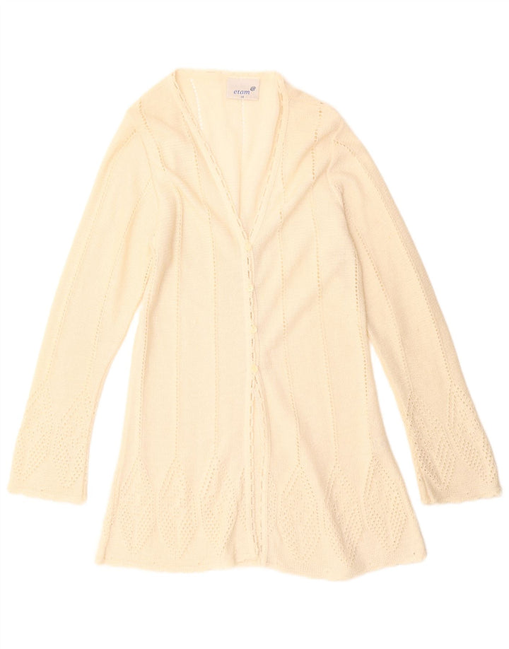 Maglione cardigan lungo da donna ETAM UK 14 Acrilico beige medio