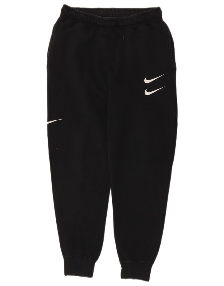 Pantaloni da tuta Nike Swoosh da uomo, pantaloni da jogging, piccoli, in cotone nero