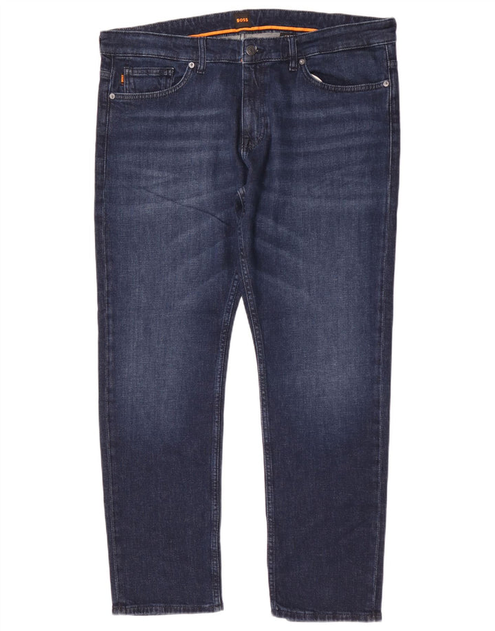 Jeans slim da uomo Delaware Hugo Boss W38 L32 cotone blu navy
