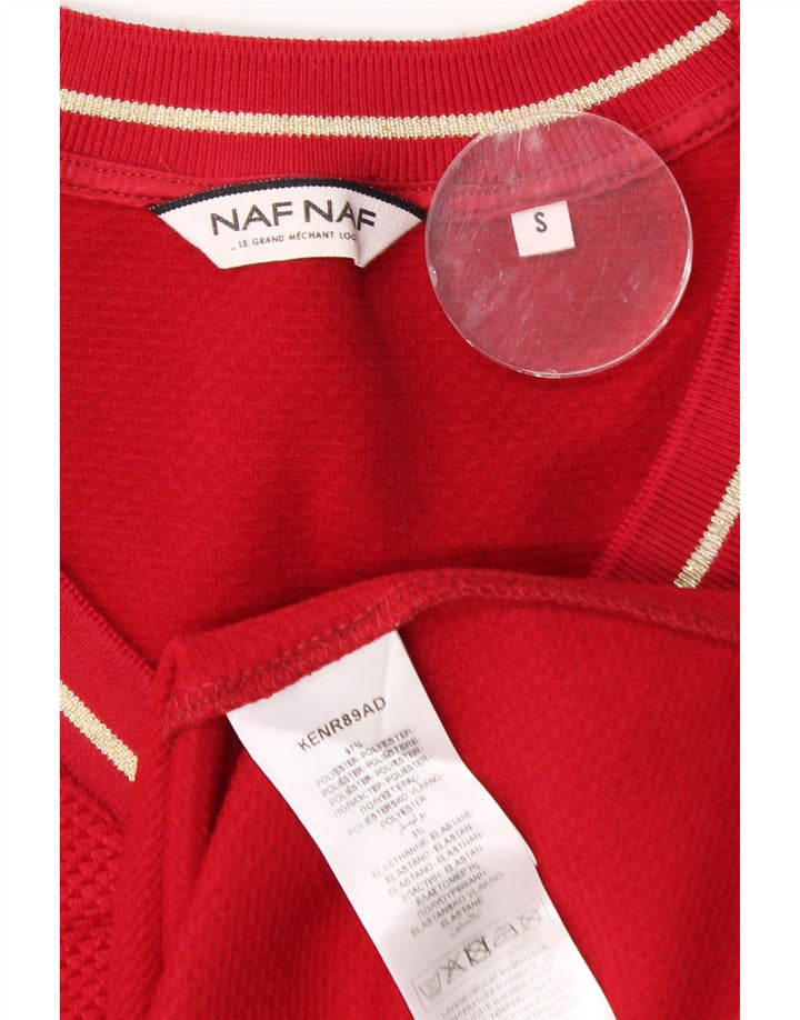 NAF NAF Womens A-Line Dress UK 10 Small Red Polyester