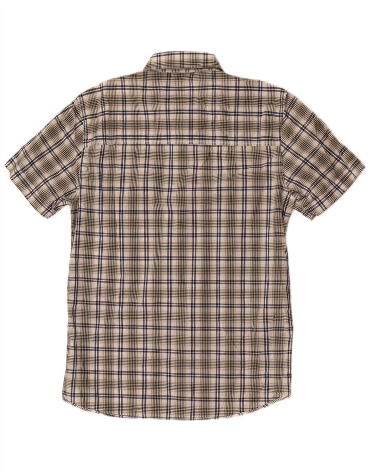 Camicia a maniche corte da uomo North Sails in cotone a quadri verde medio