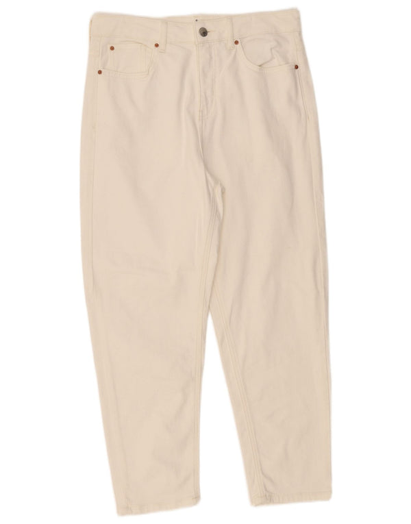 Jeans affusolati a vita alta da donna Marks & Spencer UK 12 medio W32 L26 bianco