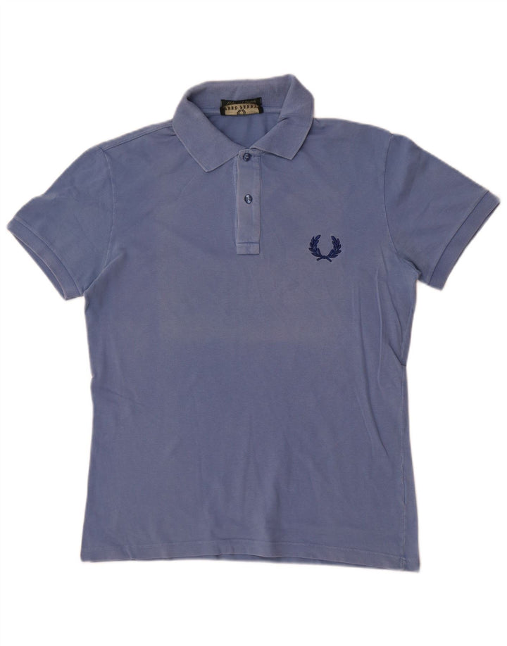 Polo Fred Perry da uomo leggera ed elasticizzata blu medio