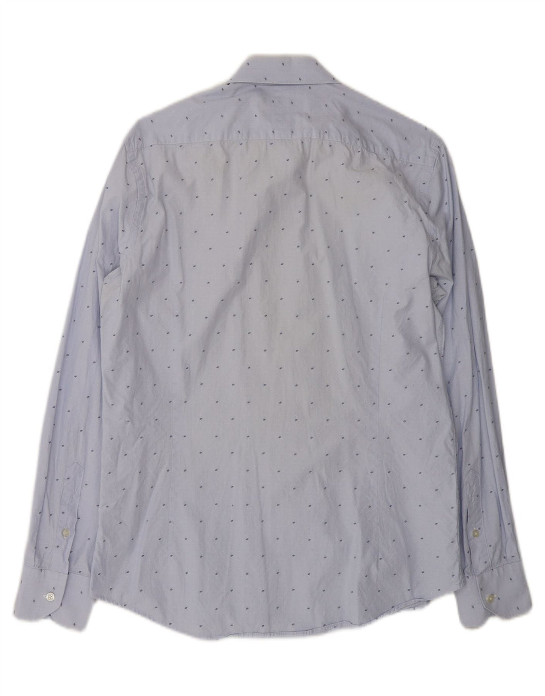 MASSIMO DUTTI Mens Shirt EU 40 15 3/4 Medium Blue Spotted Vintage Massimo Dutti and Second-Hand Massimo Dutti from Messina Hembry 