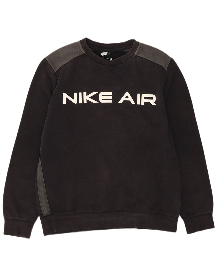 Felpa grafica da uomo Nike Felpa media in cotone nero