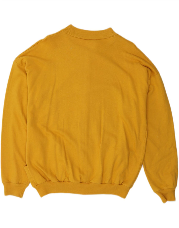 Giacca da ginnastica oversize da donna vintage UK 14 giallo medio