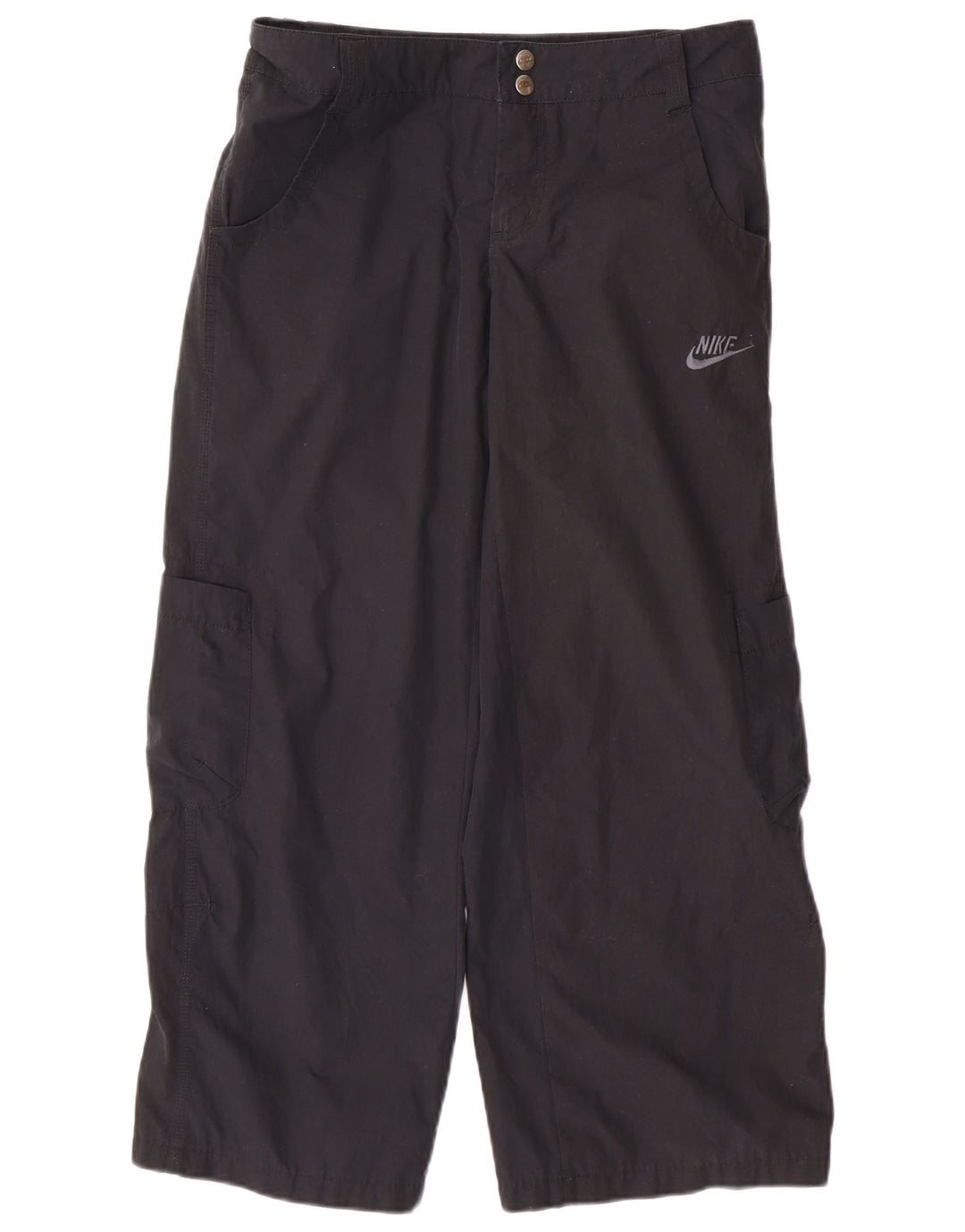 Pantaloni cargo dritti da donna Nike UK 8 Small W28 L26 poliestere nero