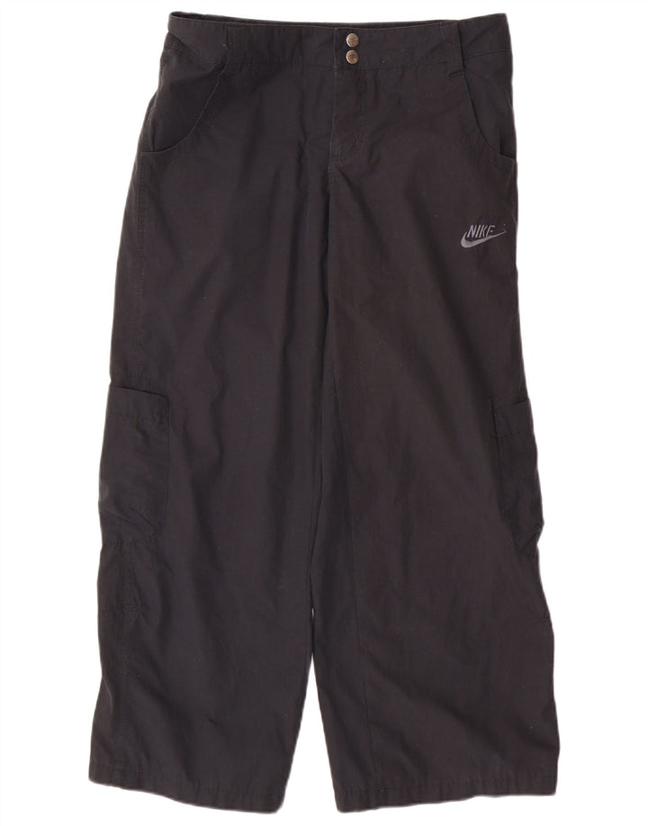 Pantaloni cargo dritti da donna Nike UK 8 Small W28 L26 poliestere nero