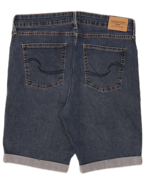 Pantaloncini di jeans Bermuda firmati Levi's da donna US 12 Large W31 Cotone blu
