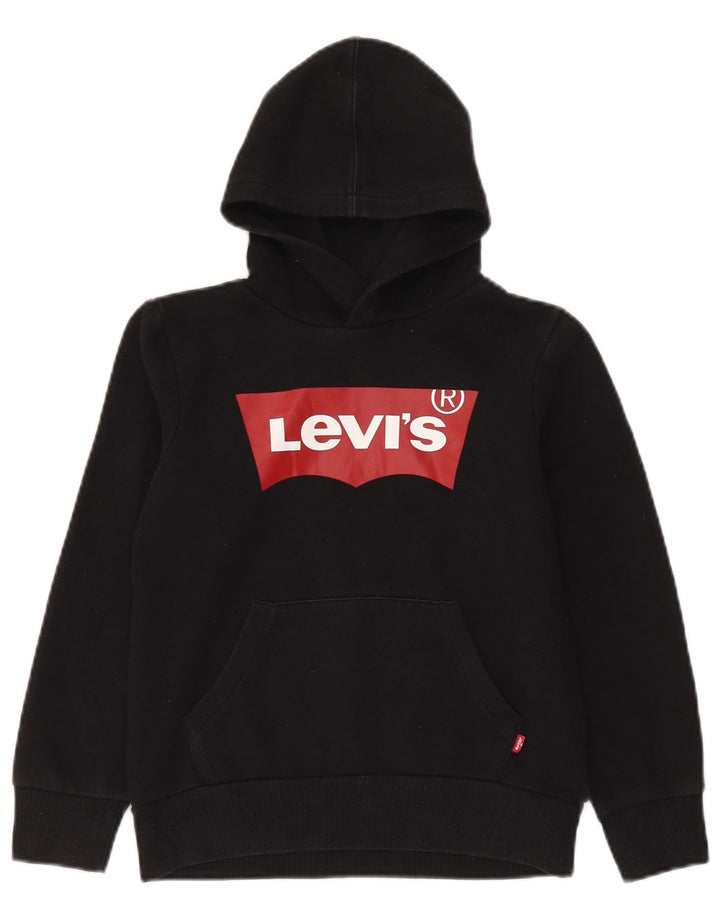 Maglione con cappuccio grafico Levi's per ragazzi 9-10 anni in cotone nero