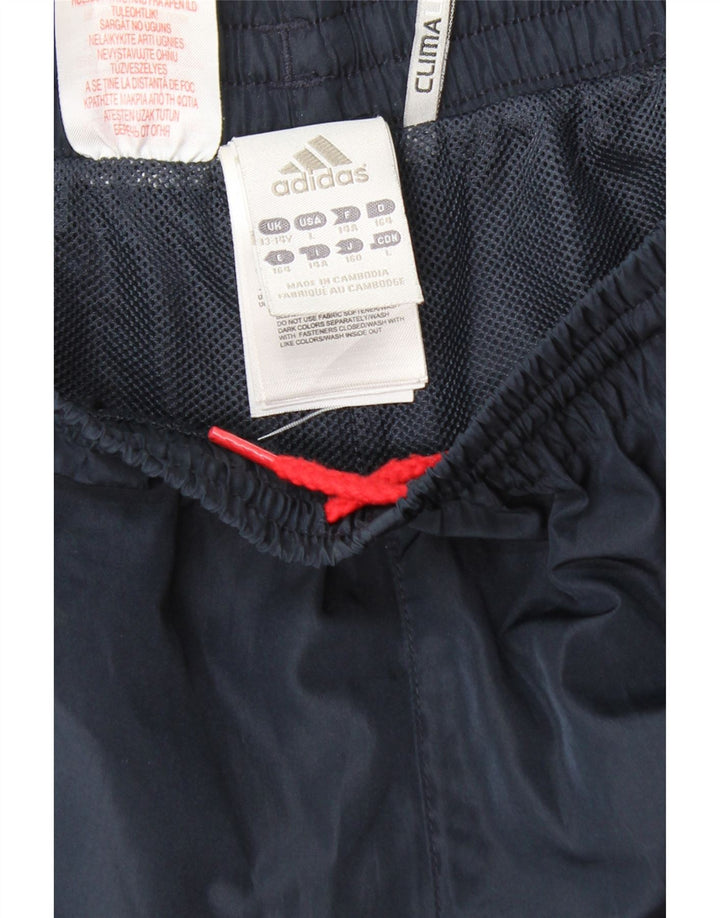 ADIDAS Boys Climalite Tracksuit Trousers 13-14 Years  Navy Blue