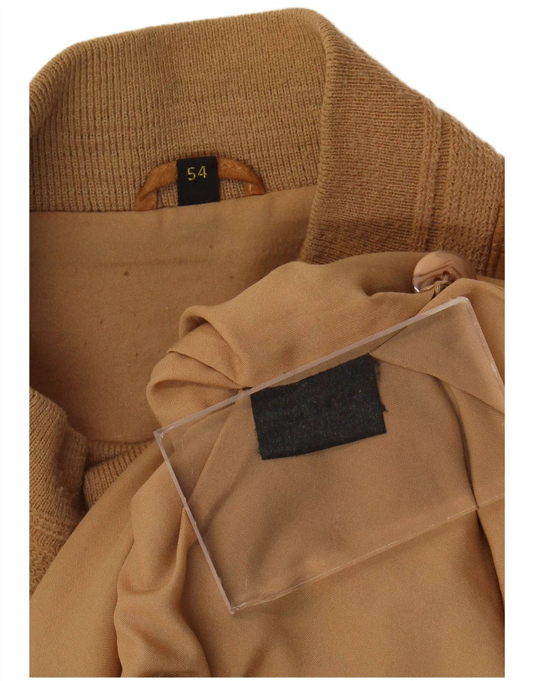 Giubbotto bomber vintage in pelle scamosciata da uomo IT 54 2XL in pelle beige