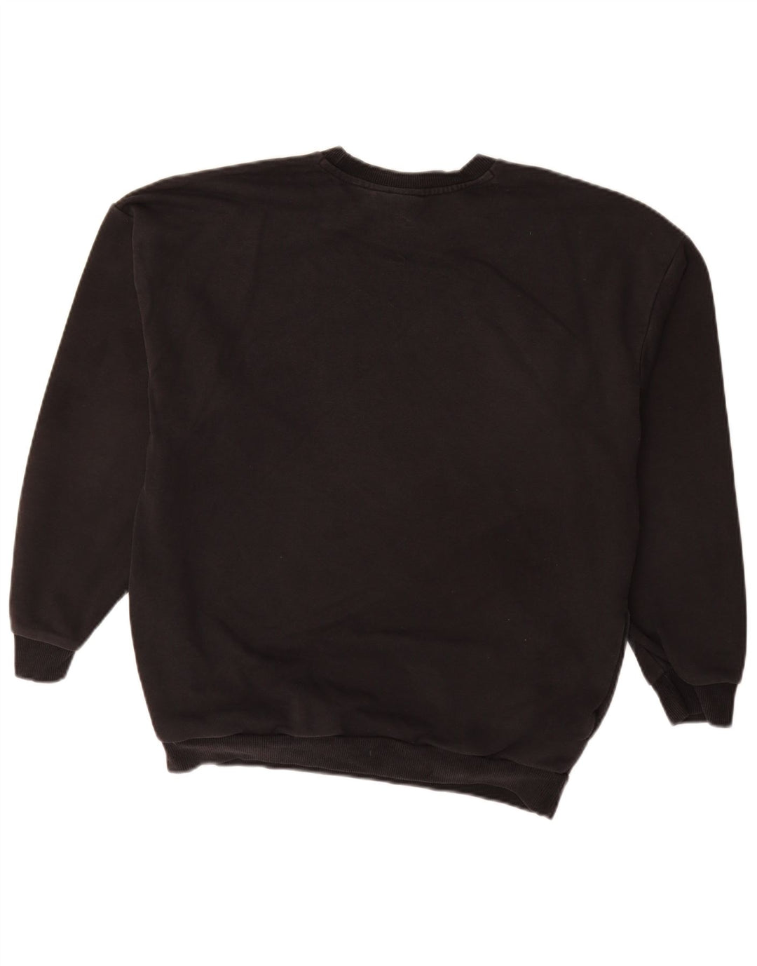 Felpa grafica da donna ADIDAS maglione UK 14 grande cotone nero